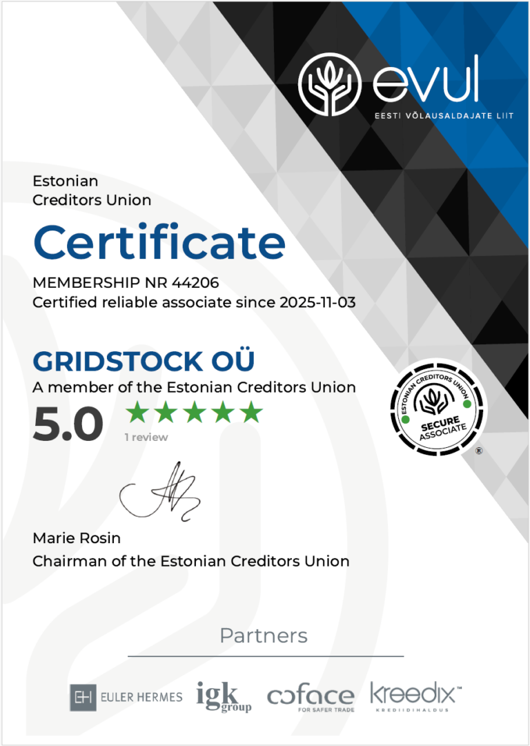 Gridstock, trust mark, certification